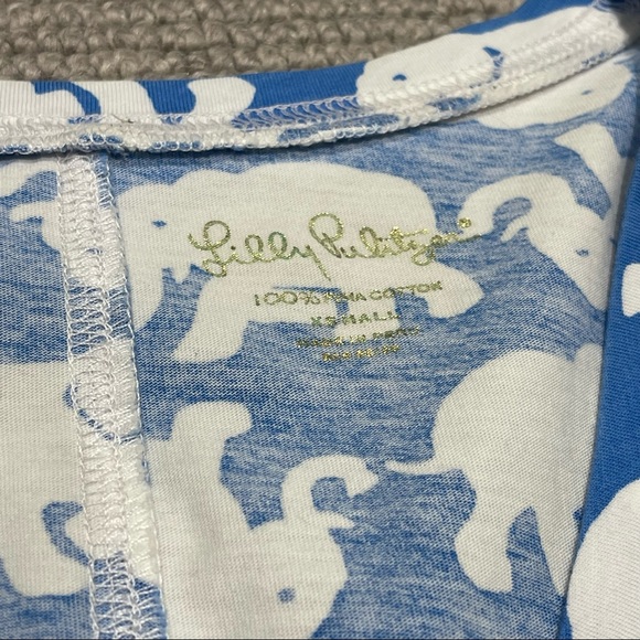 Lilly Pulitzer Christie V-Neck T-Shirt Dress in Elephant Print (XS) - Picture 5 of 5